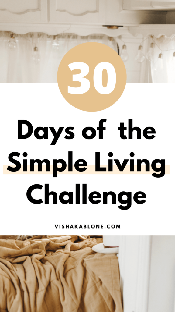 30 days to simple living challenge 