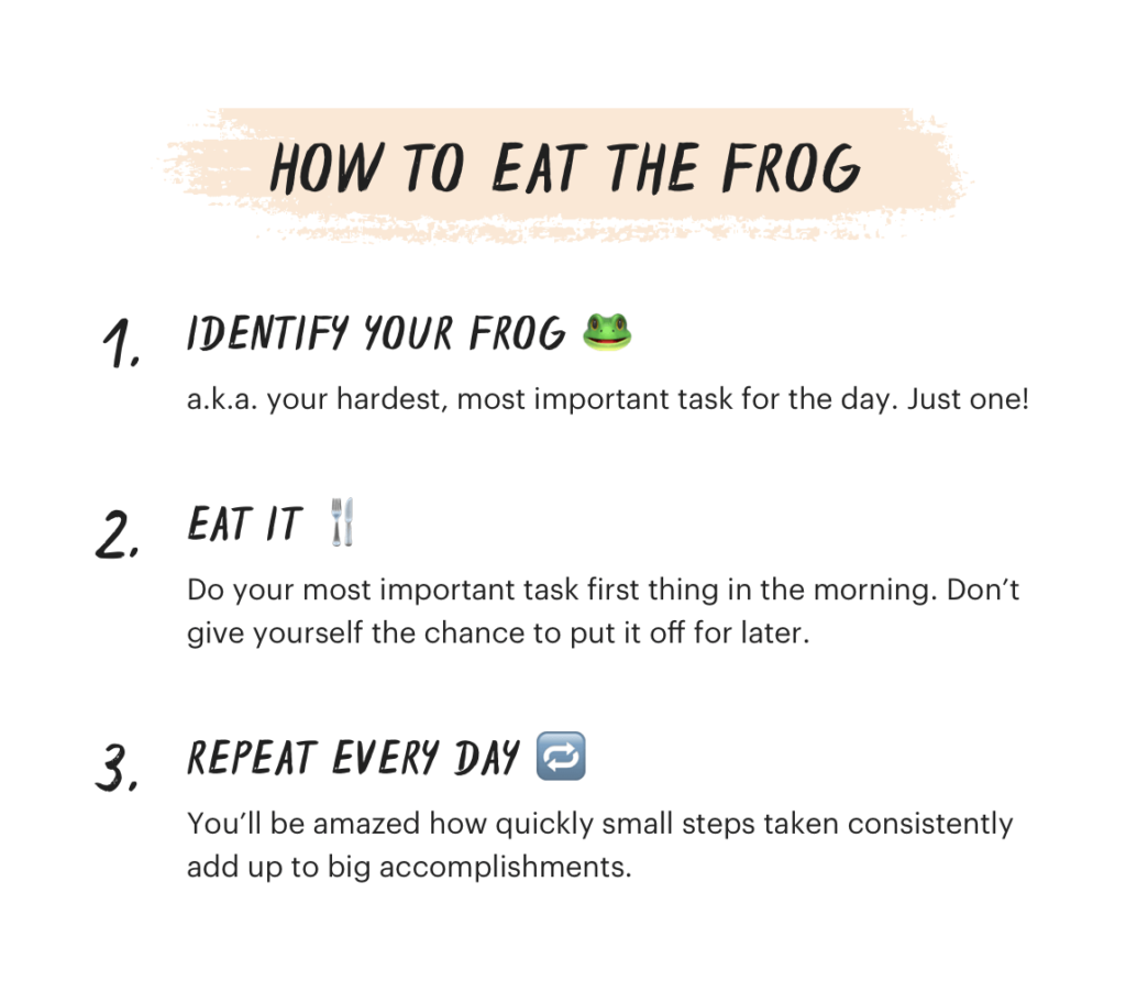 Eat the frog method  