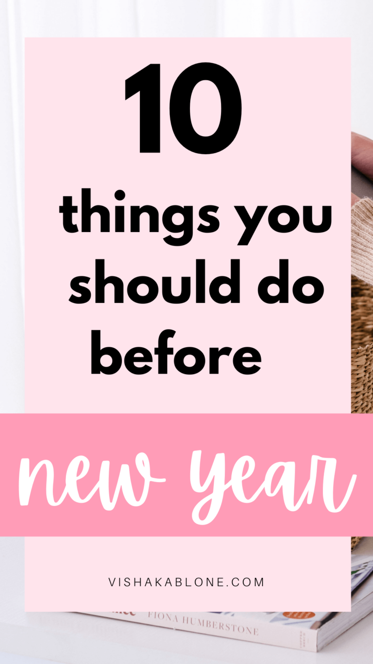 10 things you should do for yourself before the New Year - Vishaka Blone