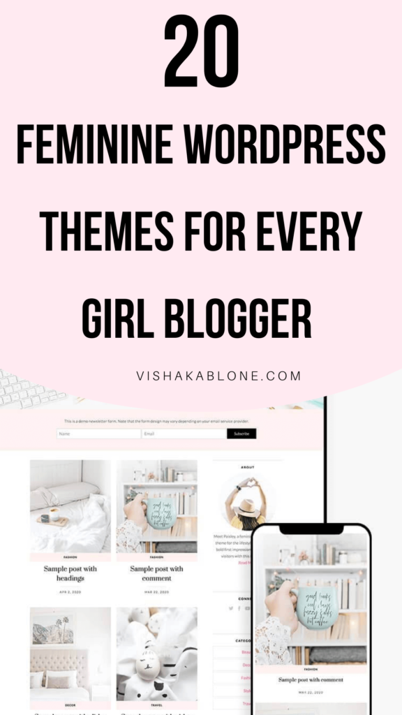 20 best feminine wordpress theme for female bloggers