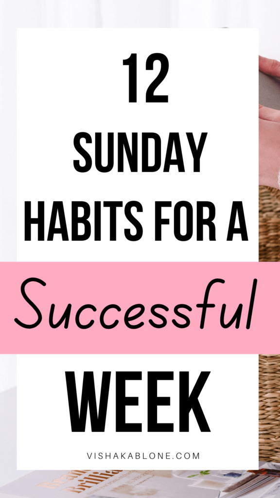 Sunday habits for a successful week