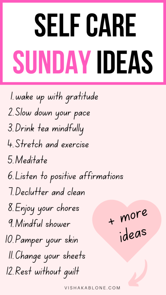 Self care sunday ideas