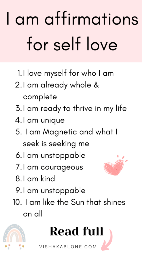 I am affirmations for self love