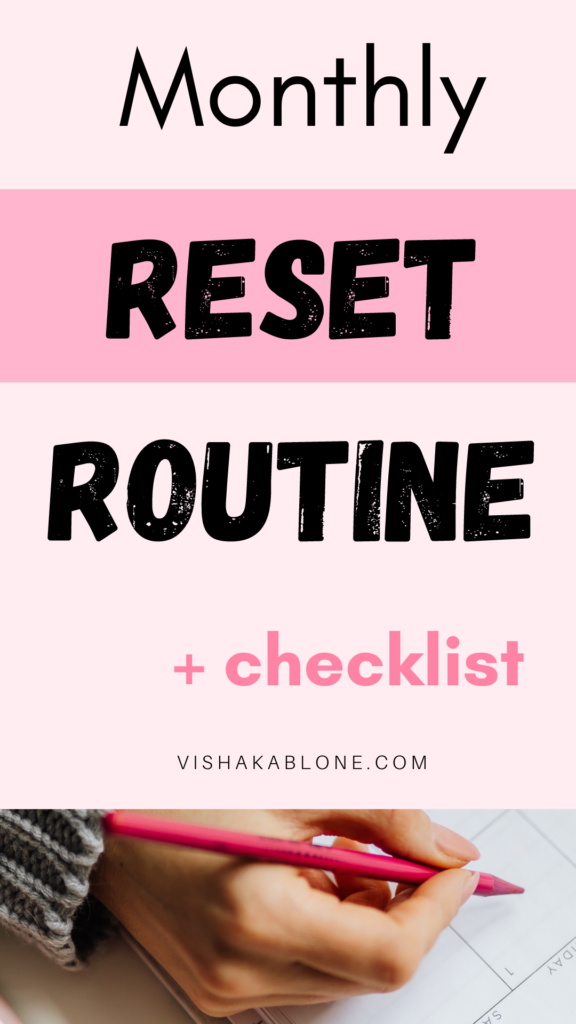 Monthly reset routine 