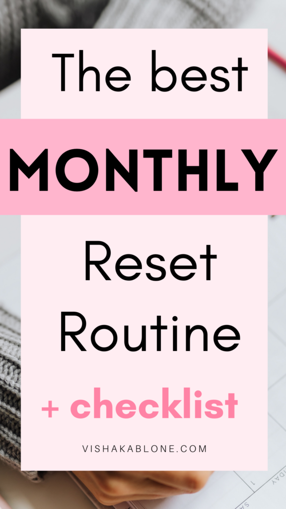 Monthly reset routine + checklist