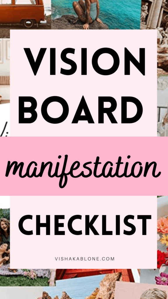 Vision board checklist for manifestation  Vision board success stories,  Vision board examples, Vision board success