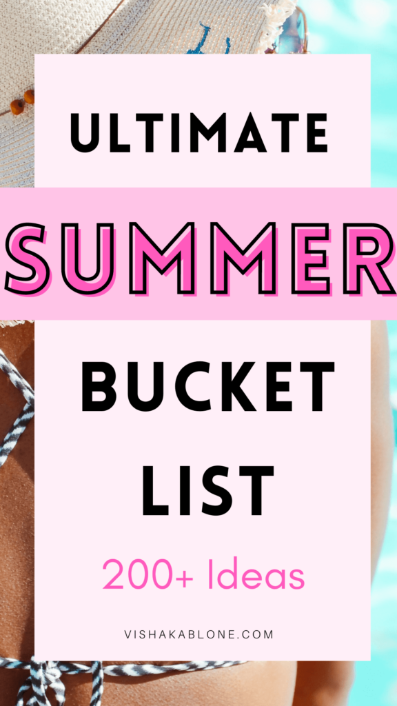 Ultimate summer bucket list for adults