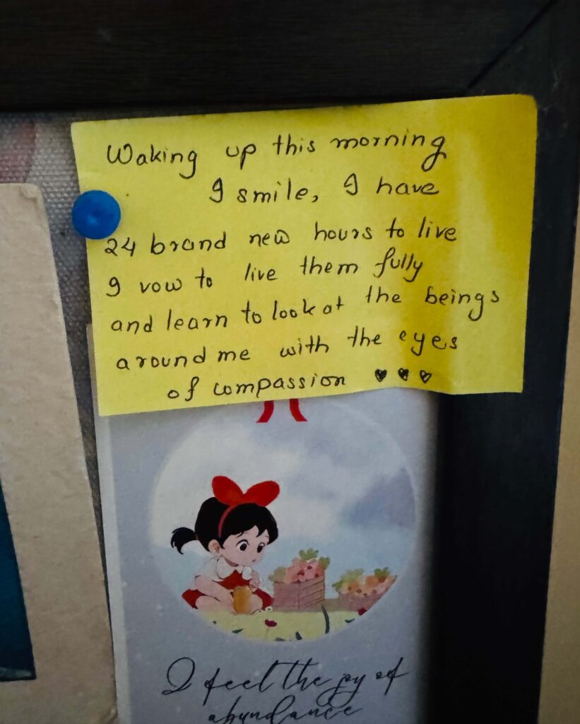 Slow unhurried morning reminder