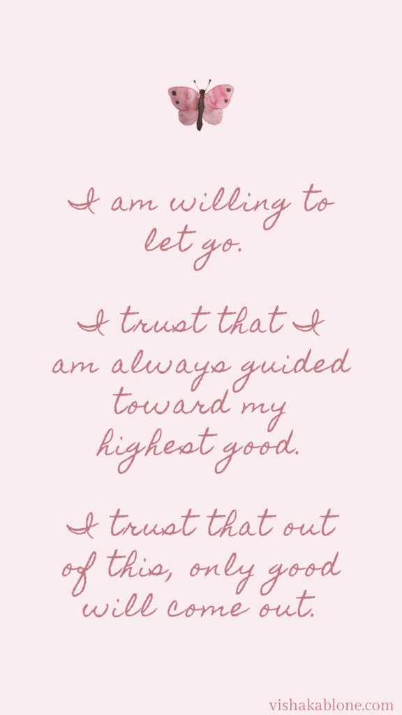 healing and letting go affirmations