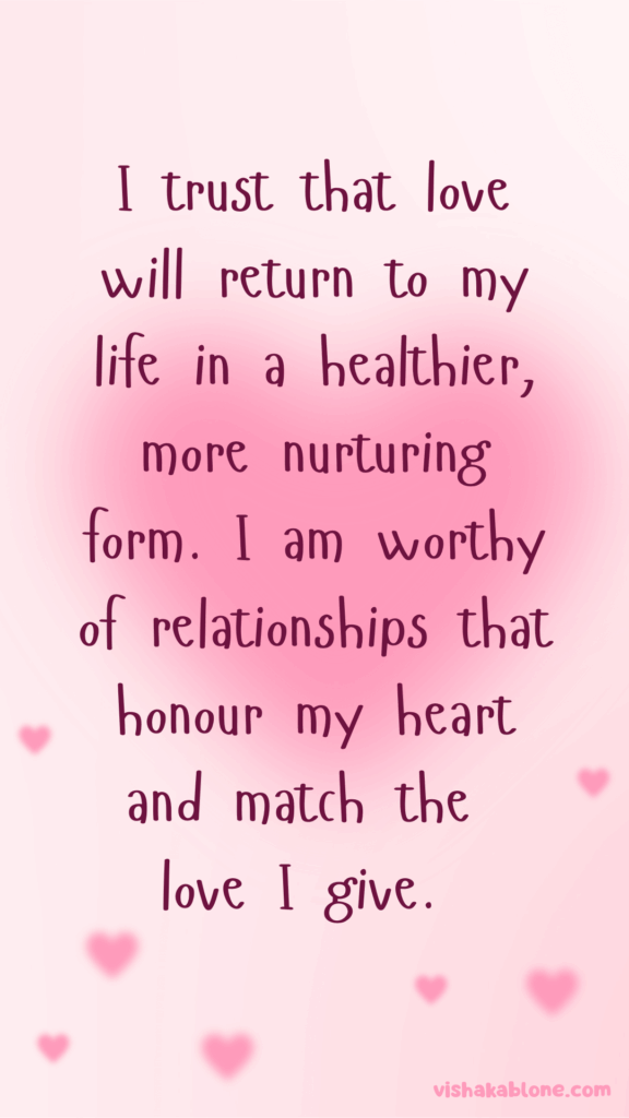 healing affirmations after breakup