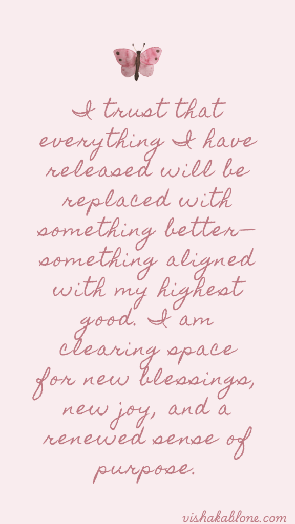 healing and letting go affirmations