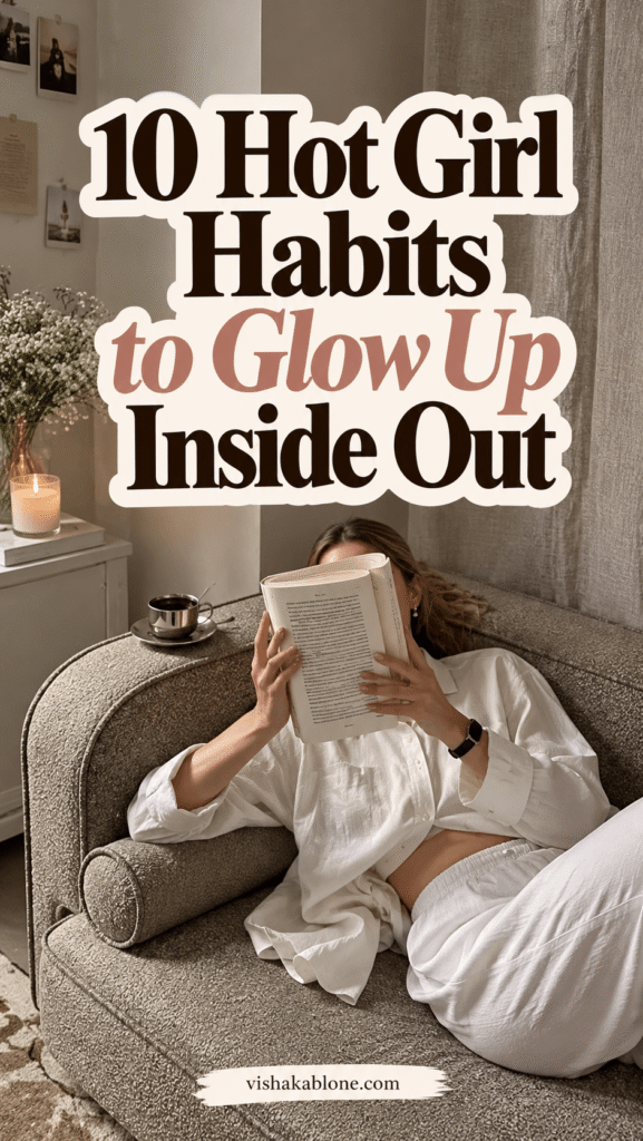 Discover 10 hot girl habits to glow up inside out, boost confidence, and become your best self. From skincare and exercise to reading, personal style, morning routines, and healthy habits, these simple self-improvement tips will help you build a better lifestyle and feel your best.